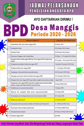 Tahapan Pemilihan Anggota BPD Tahun 2020 - 2026